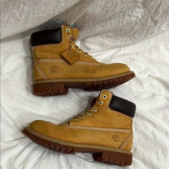 Timberland Youth Tan Leather Boots - Picture 1 of 5